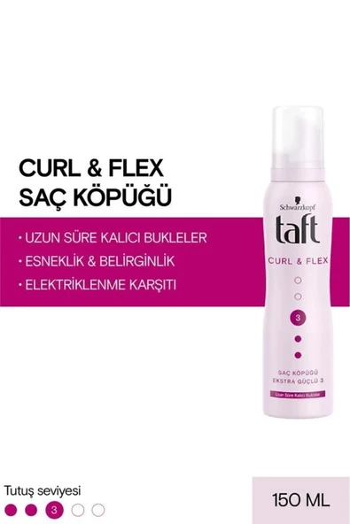 Curl & Flex Saç Köpüğü 150ml - Belirgin Bukleler İçin ürün görseli 1