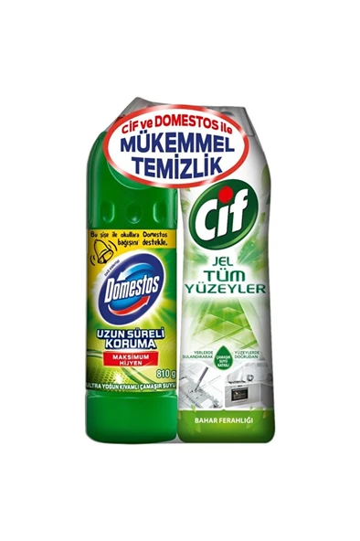 Domestos 810 ml + Cif Tüm Yüzeyler 750 ml ürün görseli 1