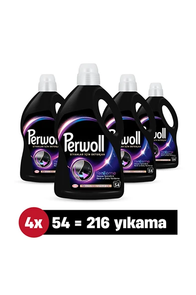 PERWOLL Siyahlar için Yenileme & Hassas Sıvı Deterjanı 2.97L  4'lü set (216 Yıkama) ürün görseli 1