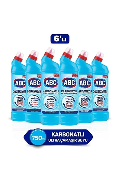 ABC Karbonatlı Ultra Çamaşır Suyu 750 ml 6'lı Paket ürün görseli 1
