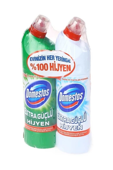 DOMESTOS Dağ Esintisi 750 ml + Domestos Kar Beyaz Çamaşır Suyu 750 ml ürün görseli 1