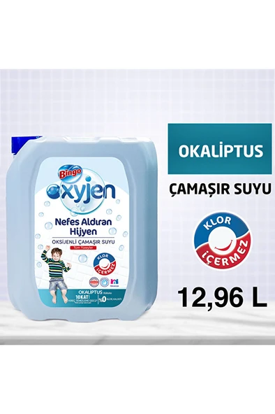 BİNGO Oksijen Çamaşır Suyu 3,24 Lt Okaliptus 4'lü ürün görseli 1