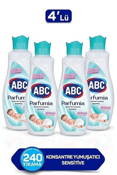 ABC Parfumia Sensitive Konsantre Yumuşatıcı 1440 ml 4'lü Set ürün görseli 1