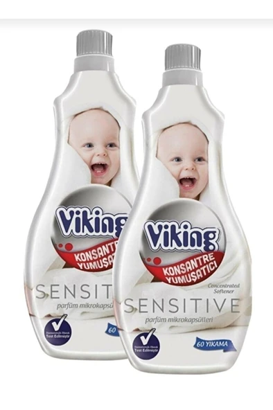 VİKİNG Konsantre Sensitive Çamaşır Yumuşatıcı 1440 ml x2 Adet ürün görseli 1