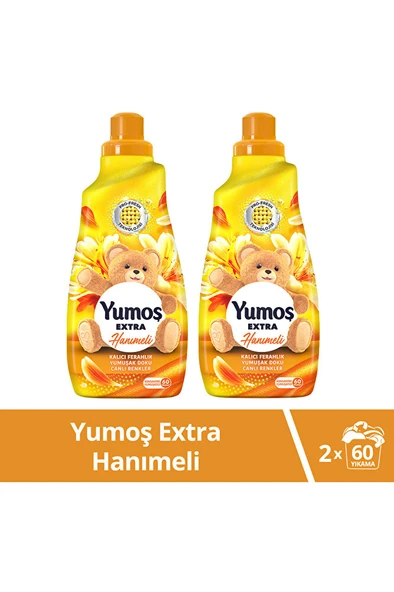 YUMOŞ Extra Konsantre Çamaşır Yumuşatıcısı Hanımeli 1440 ml 60 Yıkama 2 Adet ürün görseli 1