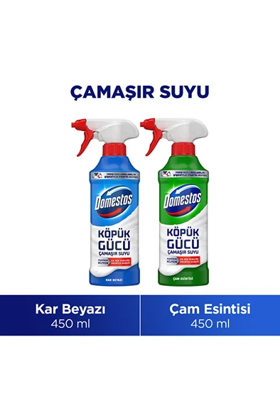 DOMESTOS Köpük Gücü Çam Ferahlığı 450 ml x1 + Köpük Gücü Kar Beyaz 450 ml x1 ürün görseli 1