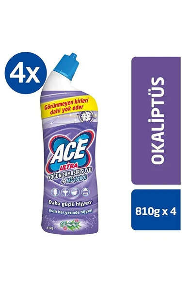 ACE Ultra Yoğun Kıvamlı Çamaşır Suyu Okaliptus 810 Gram X 4 Adet ürün görseli 1