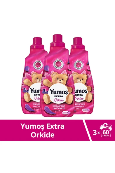 YUMOŞ Extra Konsantre Çamaşır Yumuşatıcısı Orkide 1440 ml 60 Yıkama 3 Adet ürün görseli 1