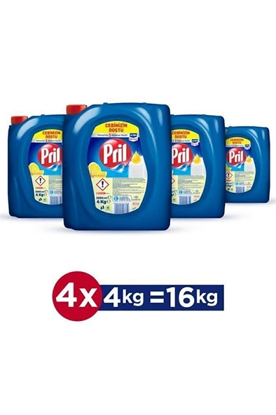 Limon 4 Kg X 4 Adet Sıvı Bulaşık Deterjanı ürün görseli 1