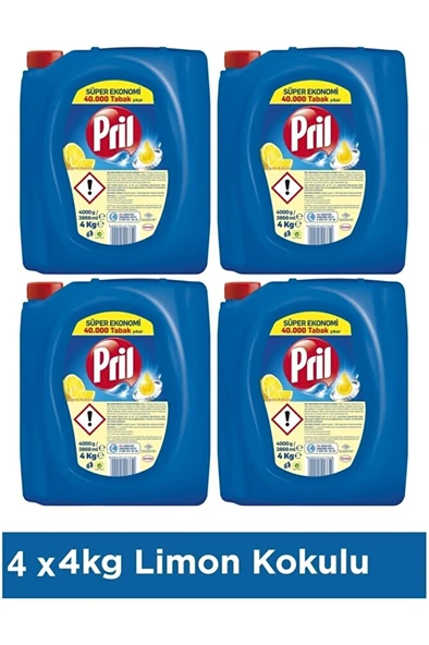 PRİL Bulaşık Deterjanı Limon Kokulu 4x4lt ürün görseli 1