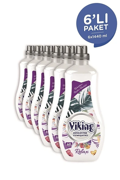 VİKİNG Konsantre Çamaşır Yumuşatıcısı Relax 1440 ml 6 Adet ürün görseli 1