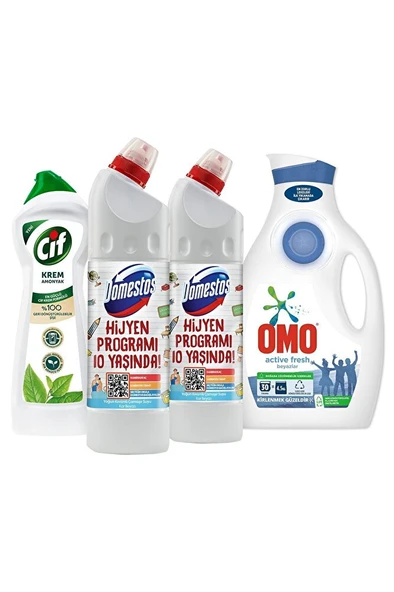 Cif + Domestos + Omo Temizlik Paketi - Resim 2