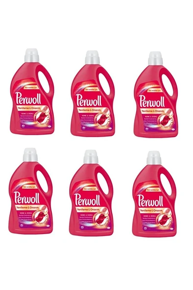 PERWOLL Hassas Bakım Sıvı Çamaşır Deterjanı Renkli Yenileme 6 x 2970 ML 200 Yıkama ürün görseli 1