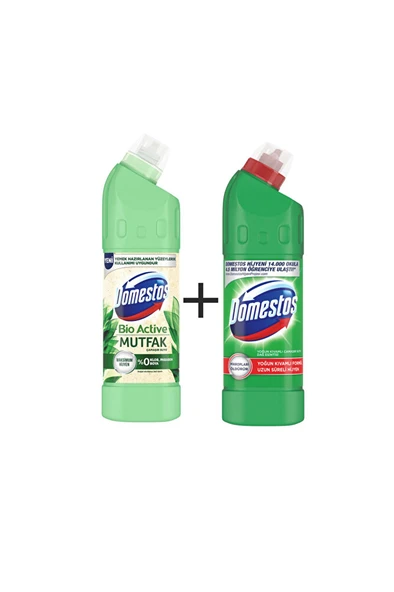 DOMESTOS BİO ACTİVE 750 ML + DOMESTOS ÇAMAŞIR SUYU 750 ML (1+1) 2 ADET SET.UNİ.3452 ürün görseli 1