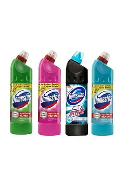 DOMESTOS 4 Adet  Yoğun Kıvamlı Çamaşır Suyu 4 Farklı Renk 810 Gr ürün görseli 1