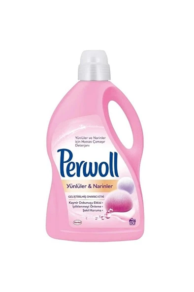PERWOLL 12'li Perwoll Sıvı Çamaşır Deterjanı 3 Lt. Yünlüler & Narinler 50 W ürün görseli 1