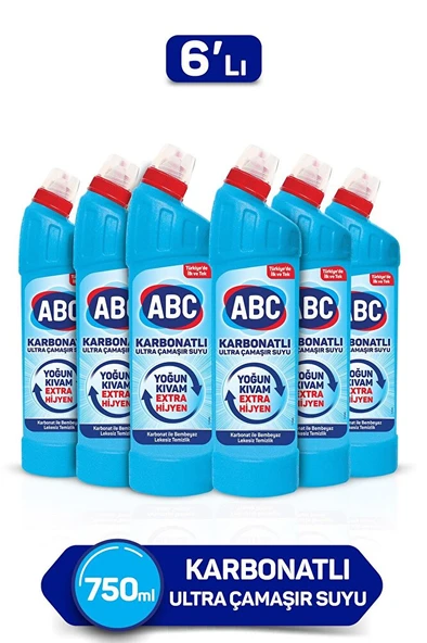 ABC Karbonatlı Ultra Çamaşır Suyu 750 ml 6'lı ürün görseli 1