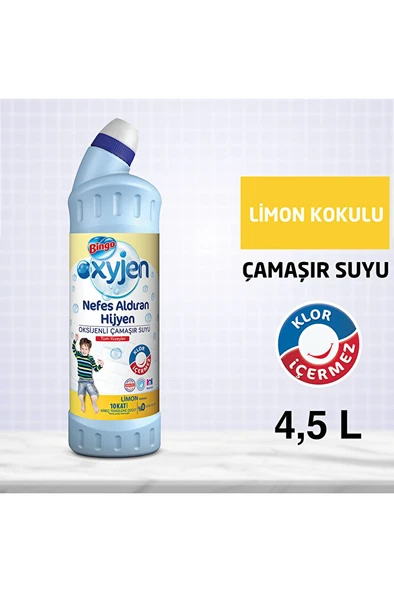 BİNGO Oksijen Çamaşır Suyu 750 ml Hasas Hijyen Ekonomi Paketi 6'lı ürün görseli 1