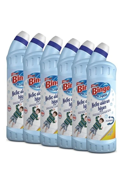 BİNGO Oksijen Çamaşır Suyu 750 Ml Ferahlatan Hijyen Ekonomi Paketi 6'lı ürün görseli 1