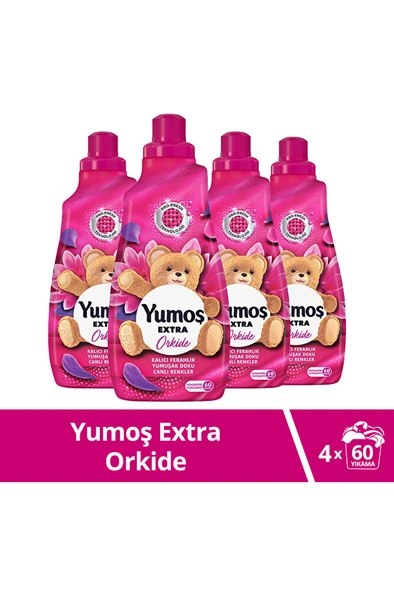 YUMOŞ Extra Konsantre Çamaşır Yumuşatıcısı Orkide 1440 ml 60 Yıkama 4 Adet ürün görseli 1