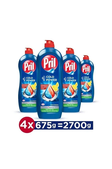 Elde Yıkama Sıvı Bulaşık Deterjanı 4x675g Limon 5+ Etki - Kendinden Yağ Çözme ürün görseli 1