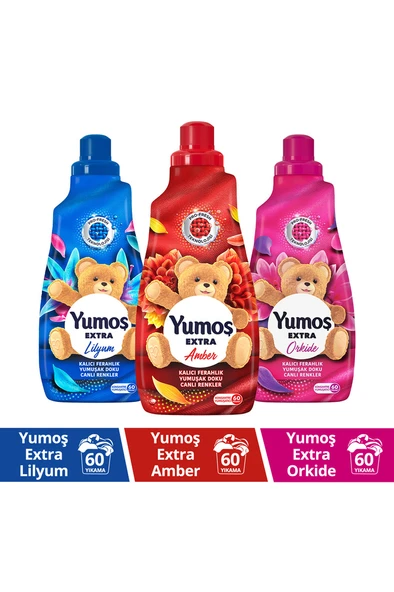 YUMOŞ Extra Konsantre Çamaşır Yumuşatıcısı Amber 1440 ml Lilyum 1440 ml Orkide 1440 ml ürün görseli 1