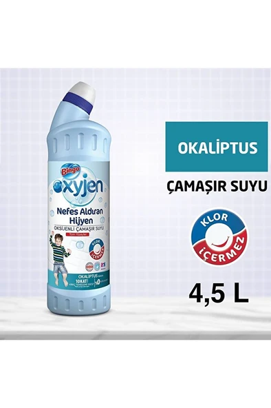 BİNGO Oksijen Çamaşır Suyu 750 ml Ekonomi Paketi 6'lı Okaliptus ürün görseli 1