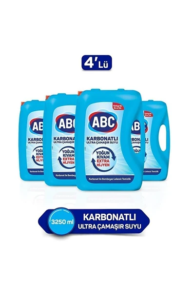 ABC Karbonatlı Ultra Çamaşır Suyu 3,25 Lt 4'lü Paket ürün görseli 1