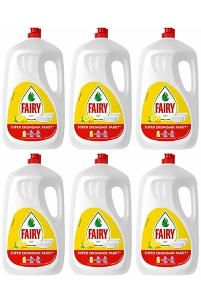 Sıvı Bulaşık Deterjanı Süper Ekonomik Paket Limon 2600 Ml X 6 Adet ürün görseli 1