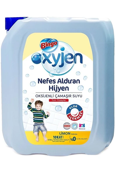 BİNGO Çamaşır Suyu 3240ml Oksijenli Limon Kokulu (4 Lü Set) ürün görseli 1