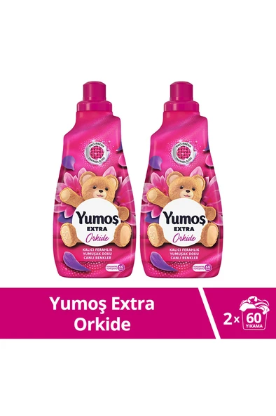 YUMOŞ Extra Konsantre Çamaşır Yumuşatıcısı Orkide 1440 ml 60 Yıkama 2 Adet ürün görseli 1