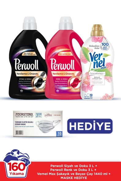 3L Siyah + 3L Renkli + Vernel Max 1,44Lt Şakayık ürün görseli 1