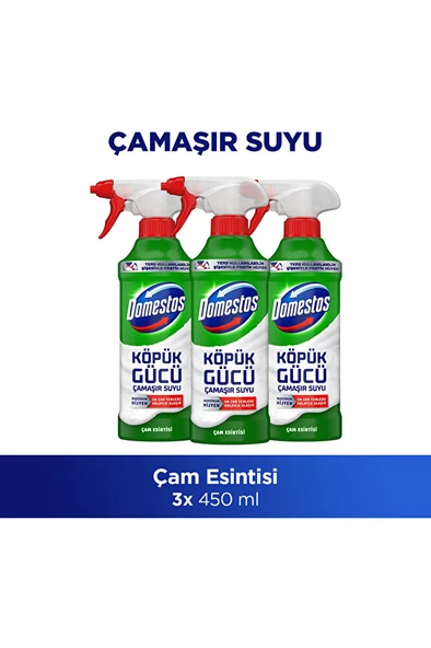 DOMESTOS Köpük Gücü Köpük Çamaşır Suyu Çam Ferahlığı 450 ml X3 ürün görseli 1