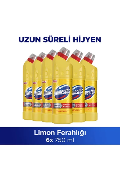 DOMESTOS Çamaşır Suyu Limon Ferahlığı 750 ML 6 Adet ürün görseli 1