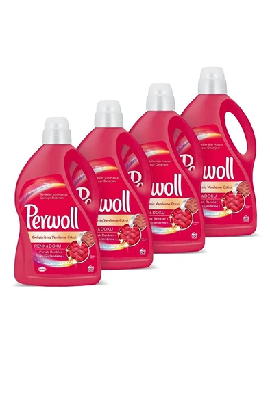 PERWOLL Yenilenen Renkler Hassas Çamaşır Deterjanı 3lt 4'lü Set ürün görseli 1