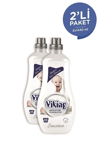 VİKİNG Konsantre Çamaşır Yumuşatıcısı Sensitive 1440 ml 2 Adet ürün görseli 1