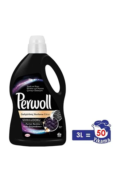 PERWOLL Yenilenen 3d Siyah Etki 50 Yıkama 3 lt ürün görseli 1