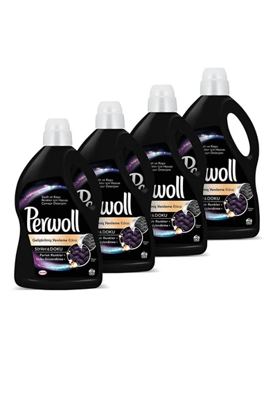 PERWOLL Yenilenen Siyahlar Hassas Çamaşır Deterjanı 3lt 4'lü Set ürün görseli 1