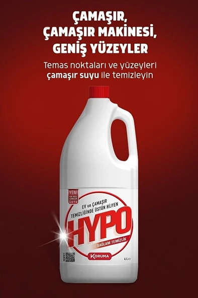 HYPER Hypo Çamaşır Suyu 4000 Ml - 4`lü Paket - Resim 3
