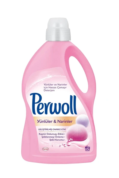 Perwoll yünlüler ve ipekler Sıvı Çamaşır Deterjanı Hassas Bakım 2970 ml ürün görseli 1