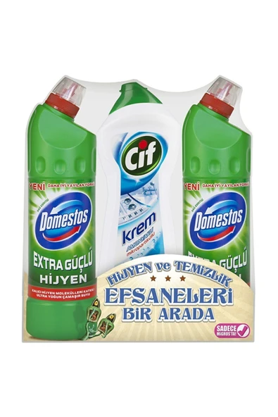 Çamaşır Suyu Dağ Esintisi 2x810g + Cif Krem ürün görseli 1