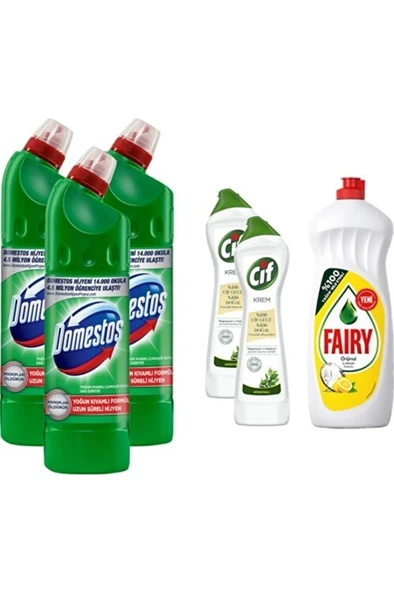 DOMESTOS CİF FAİRY Mega Temel Temizlik Seti ürün görseli 1