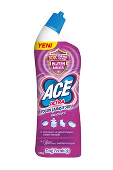 ACE Ultra Yoğun Çamaşır Suyu Yağ Çözücü Dağ Ferahlığı 810 ml Etkili Hijyen Bariyeri ürün görseli 1
