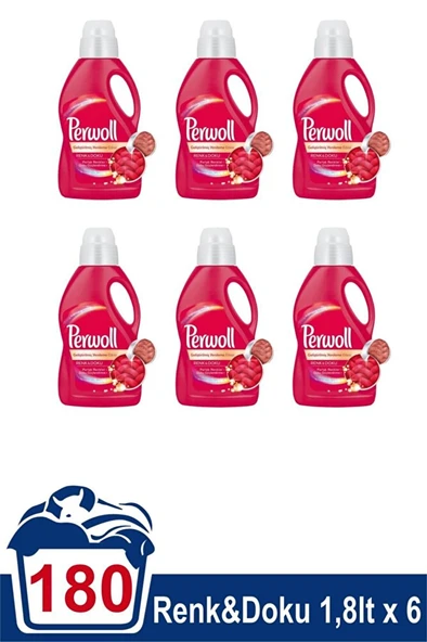 PERWOLL Renkliler Için Hassas Sıvı Çamaşır Deterjanı 6 X 3 LT ürün görseli 1