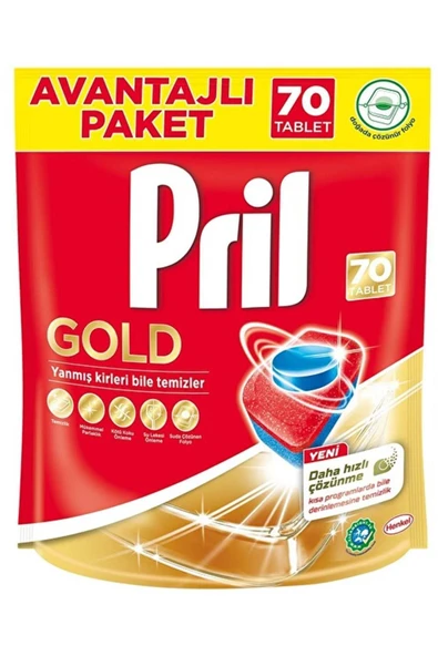 Marka: Bulaşık Makinesi Deterjanı Gold 70 Tablet Kategori: Bulaşık Makinesi Deterjanı ürün görseli 1