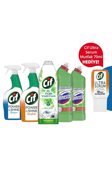 - Domestos Temizlik Paketi + Ultra Serum Mutfak Konsantre 70 Ml Hediye! ürün görseli 1