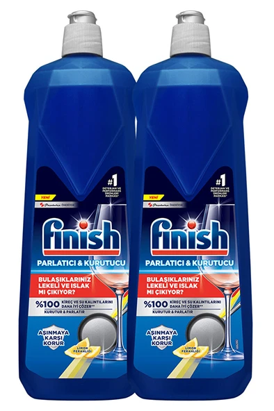 FİNİSH Bulaşık Makinesi Parlatıcı & Kurutucu Sıvı Limon 800 ml x 2 ürün görseli 1