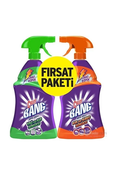 CİLLİT BANG Yağ Ve Kir Sökücü + Kir Ve Kireç Sökücü 750 ml+ 750 ml ürün görseli 1