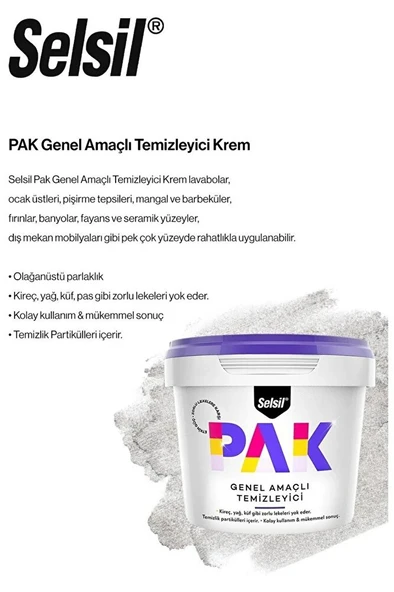SELSİL Pak Genel Amaçlı Temizleyici Krem 500 gr ürün görseli 1