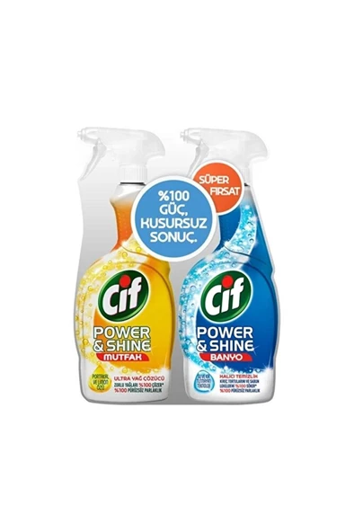 Cıf Sprey Power Shıne Mutfak+banyo 2lı 750+750ml ürün görseli 1